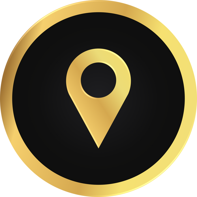 Gold Location Pin Icon